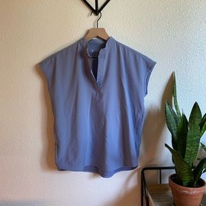 Figs vapor blue space dye Rafaela scrub top